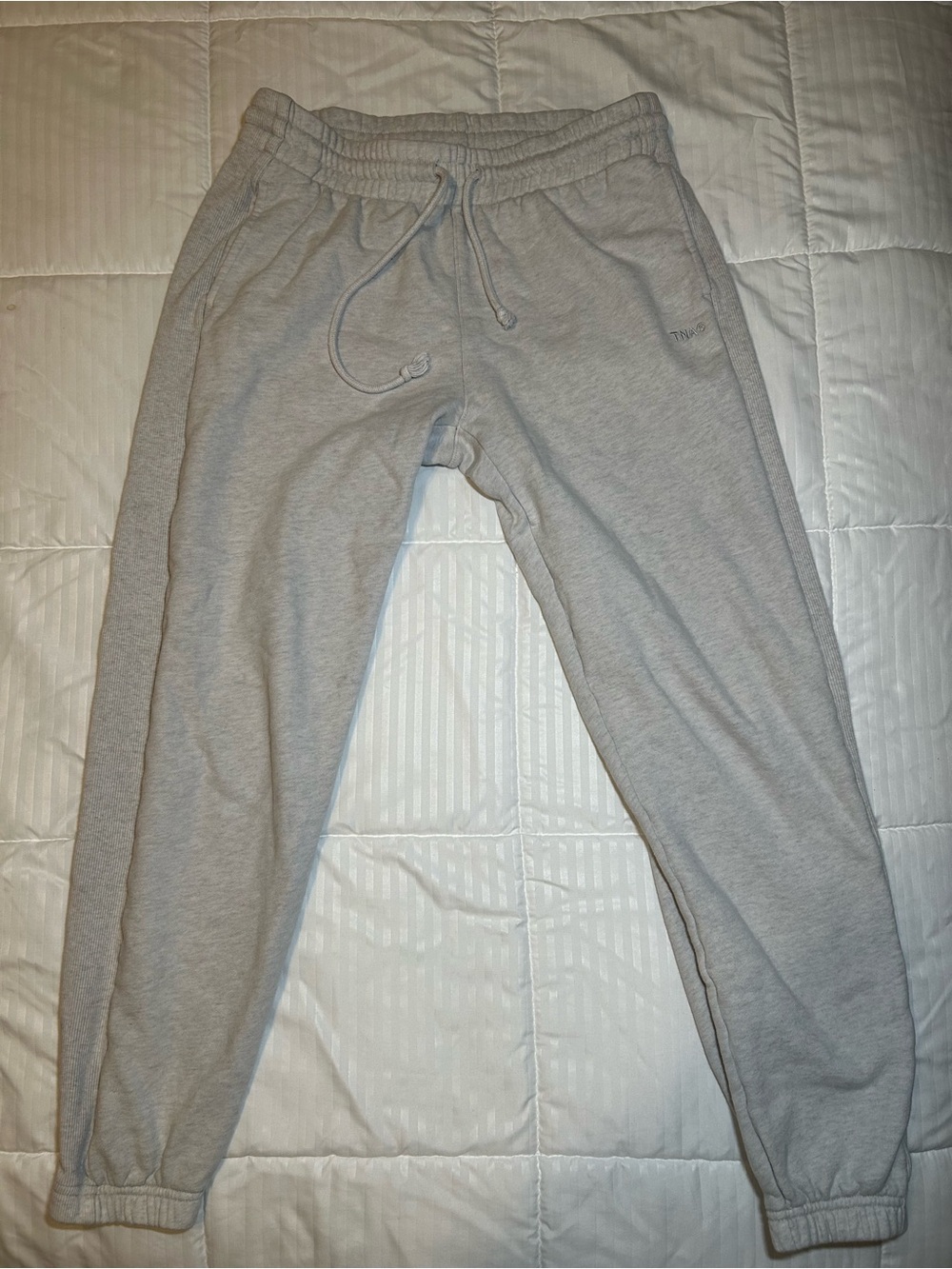 TNA Sweatfleece Terry Fleece Joggers in Light Gray